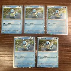 Pokemon TCG Squirtle 151 SVP048 Cosmos Holo Promo Lot of 5 - Image 1