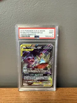 PSA 9 Pokemon TCG Mega Sableye & Tyranitar Tag Team Gx Holo #226 - Image 2