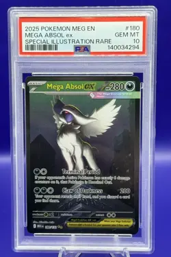 2025 POKEMON MEG EN-MEGA EVOLUTION #180 MEGA ABSOL EX PSA 10 - Image 1