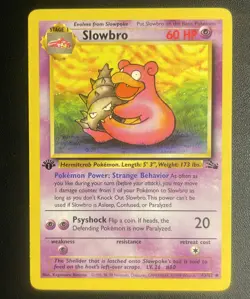 Slowbro 43/62 - Uncommon Fossil 1st Edition Pokemon - LP - Image 1