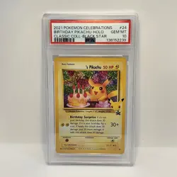 Pokemon Birthday Pikachu Celebrations Classic Collection PSA 10 Gem Mint - Image 1