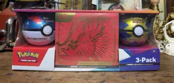 Costco Pokemon Scarlet and Violet ETB 3 Pack (Koraidon) - Image 1