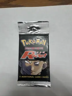 Pokemon Team Rocket Booster Pack Factory Sealed WOTC 2000 Vintage (long crimp) - Image 1