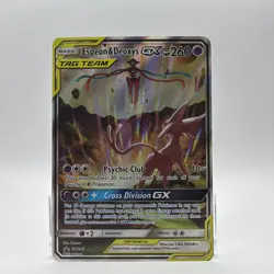 Pokemon TCG Espeon & Deoxys GX SM240 Black Star Promo Holo - Image 1