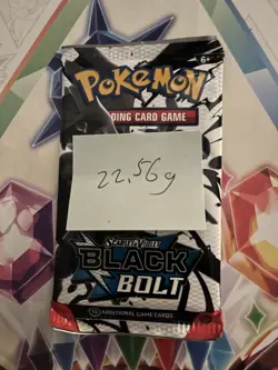 Heavy 22.56g Pokemon TCG SV 10.5 Black Bolt Booster Pack Sealed! - Image 2