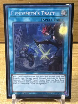 YUGIOH Fiendsmith's Tract 1st Prismatic Secret MP25-EN093 - Image 1