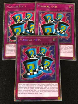 Yugioh Magical Hats RA03-EN107 1st Platinum Secret x3 (NM) - Image 1