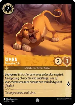 20/204 EN FOIL ⭐ Simba Protective Cub | Disney Lorcana common card (2023) - Image 1