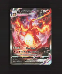 Charizard VMAX SWSH261 Sword & Shield Full Art Black Star Promo Pokemon Card DMG - Image 1