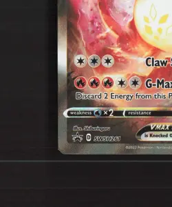 Charizard VMAX SWSH261 Sword & Shield Full Art Black Star Promo Pokemon Card DMG - Image 5