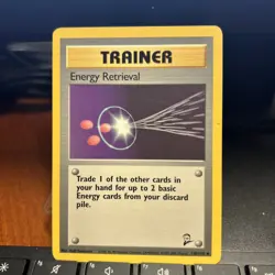 Energy Retrieval 110/130 Base Set 2 Pokemon Card - Image 1