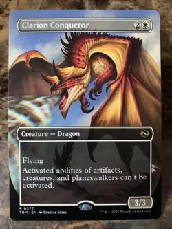 MTG TCG Tarkir: Dragonstorm Clarion Conqueror Borderless 0377 Regular Rare - Image 1