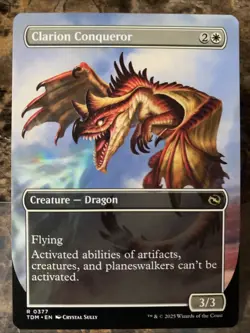 MTG TCG Tarkir: Dragonstorm Clarion Conqueror Borderless 0377 Regular Rare - Image 2