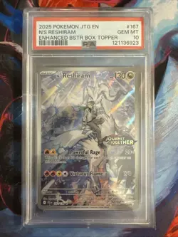 Pokemon TCG N's Reshiram STAMPED Illustration Rare Promo Card 167/159 PSA 10 GEM - Image 1