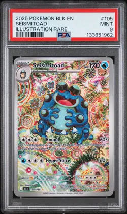 2025 POKEMON BLK EN-BLACK BOLT ILLUSTRATION RARE #105 SEISMITOAD PSA 9 - Image 1