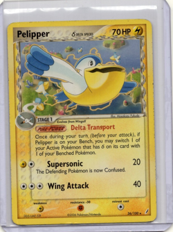 Pelipper 26/100 Rare EX Crystal Guardians Pokemon Card HP 2006 - Image 1