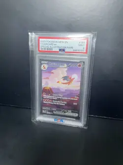 2023 POKEMON MEW EN-151 SPECIAL ILLUSTRATION RARE #199 CHARIZARD EX PSA 9 - Image 1