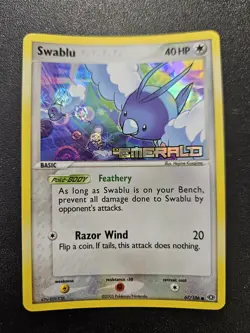 Pokemon EX Emerald Swablu Stamped Reverse Holo 67/106 NEAR MINT - Image 1