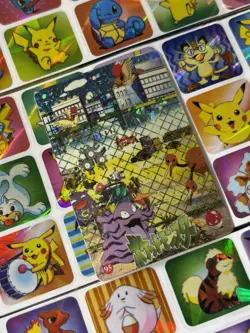 Pokemon Pikachu HOLO Vintage Pocket Monsters Prism Sticker 1998 Nintendo Japan - Image 1