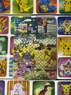 Pokemon Pikachu HOLO Vintage Pocket Monsters Prism Sticker 1998 Nintendo Japan - Image 2