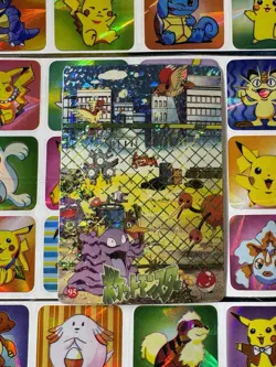 Pokemon Pikachu HOLO Vintage Pocket Monsters Prism Sticker 1998 Nintendo Japan - Image 3