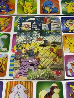 Pokemon Pikachu HOLO Vintage Pocket Monsters Prism Sticker 1998 Nintendo Japan - Image 4