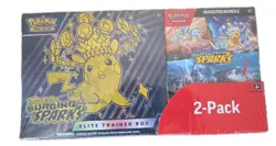 Pokemon TCG Surging Sparks ETB with Booster Bundle Costco 2-Pack - Image 1