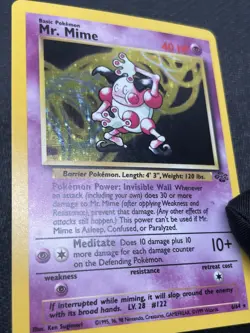 Pokemon TCG Mr. Mime 6/64 Holo 1999 Jungle Set Unlimited Rare Pokemon - Image 4