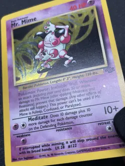 Pokemon TCG Mr. Mime 6/64 Holo 1999 Jungle Set Unlimited Rare Pokemon - Image 5