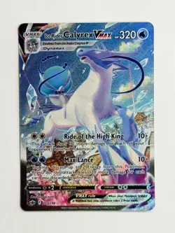 Pokemon TCG Ice Rider Calyrex VMAX (Alternate Art Secret) 203/198 Swsh Chilling - Image 1