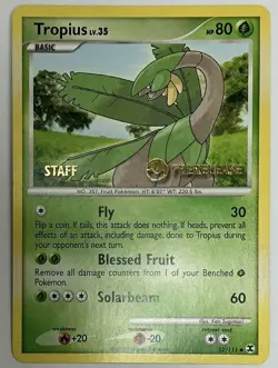 Pokemon Tropius 52/111 Rising Rivals Staff Prerelease Promo LP + - Image 1