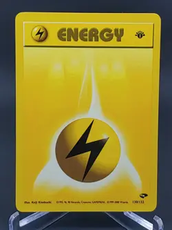 Pokemon Lightning Energy 130/132 1st Edition Gym Challenge - Image 1