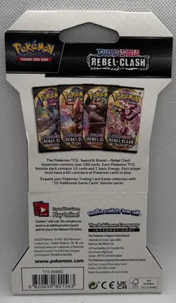 Pokemon 2020 Rebel Clash Sleeved Booster Pack Factory Sealed - Image 2