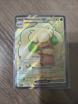 Pokemon TCG Whimsicott ex 157 White Flare Full Art Ultra Rare Scarlet Violet - Image 1