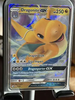 Dragonite GX 37/70 SM Dragon Majesty Holo Ultra Rare Full Art Pokemon TCG NM - Image 1