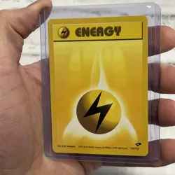 Lightning Energy 130/132 Gym Challenge Common Vintage Pokemon Nintendo NM/MT Vtg - Image 2