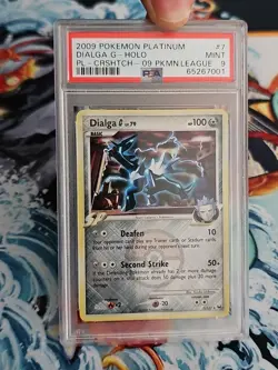 2009 Pokemon Platinum League Promo Dialga G #7 7/127 Graded PSA 9 - Image 3