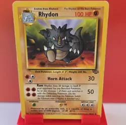 Pokemon Rhydon Jungle 45/64 Uncommon Regular Stage 1 English Unlimited - MP 🦏 - Image 3