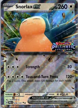 Snorlax ex (Prismatic Evolution Stamped) Double Rare Miscellaneous Cards & Produ - Image 1