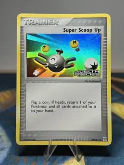 Super Scoop Up 100/113 Ex Delta Species Reverse Holo Stamped Trainer Card MP - Image 1