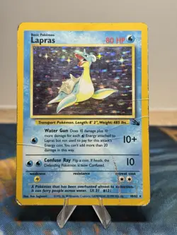 Lapras 10/62 Holo Rare Fossil Wotc Wizards Of Coast Pokemon Card Vintage Set HP - Image 1