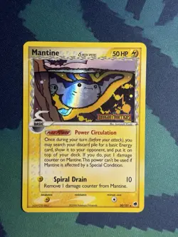Mantine 20/101 Reverse Holo Rare Delta Species Stamped EX Dragon Frontiers Card - Image 2