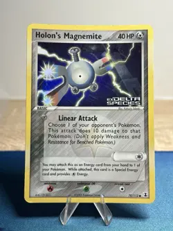 Holon's Magnemite EX Delta Species 70/113 Reverse Holo Stamped Pokemon Card HP - Image 1