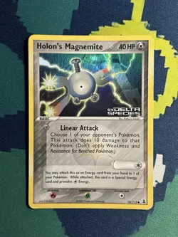Holon's Magnemite EX Delta Species 70/113 Reverse Holo Stamped Pokemon Card HP - Image 2