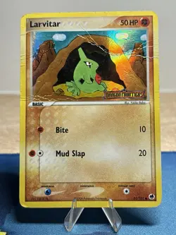 Larvitar 51/101 EX Dragon Frontiers Stamped Reverse Holo Pokemon Card DMG - Image 1