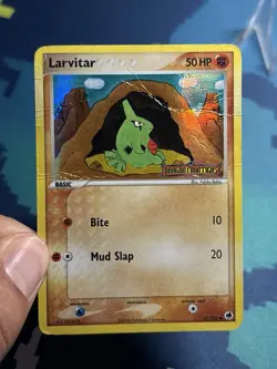 Larvitar 51/101 EX Dragon Frontiers Stamped Reverse Holo Pokemon Card DMG - Image 4