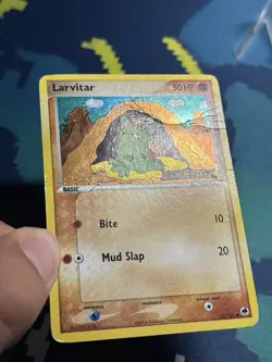 Larvitar 51/101 EX Dragon Frontiers Stamped Reverse Holo Pokemon Card DMG - Image 5