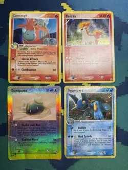 Ex Delta Species Stamped Set Era Mixed Reverse Holo Rares 4 Pokemon Card Lot DMG - Image 1
