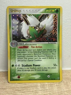 Shiftry 25/107 EX Deoxys Reverse Holo Rare Stamped Set Gen 3 Era Pokemon Card MP - Image 1