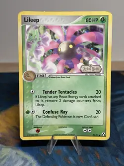 Lileep 56/92 Stamped Reverse Holo Card EX Legend Maker 2006 Pokemon Card MP - Image 1